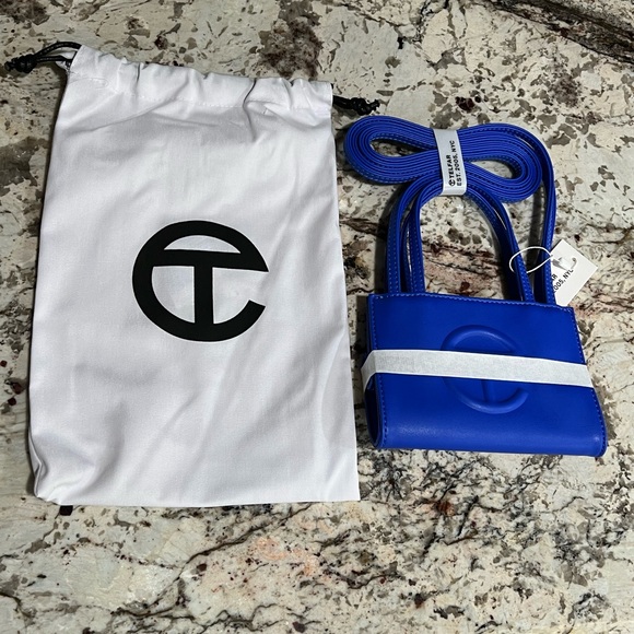 Bags | Brand New Telfar Small Blue Painters Tape Shopping
